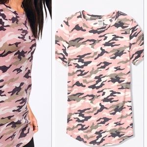 PINK VICTORIA SECRET CAMO PINK SHIRT NEW
